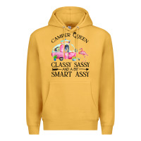 Mustard newcamper queen classy sassy and a bit smart assy Premium Hoodie - linhVisuals