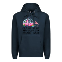 Navy newcamper queen classy sassy and a bit smart assy Premium Hoodie - linhVisuals