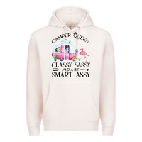 Pale Pink newcamper queen classy sassy and a bit smart assy Premium Hoodie - linhVisuals