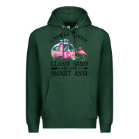 Sports Green newcamper queen classy sassy and a bit smart assy Premium Hoodie - linhVisuals