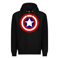 Black newcaptain america Premium Hoodie - linhVisuals