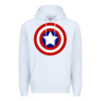 White newcaptain america Premium Hoodie - linhVisuals