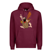 Burgundy newcaptain caveman Premium Hoodie - linhVisuals