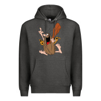 Charcoal Heather newcaptain caveman Premium Hoodie - linhVisuals