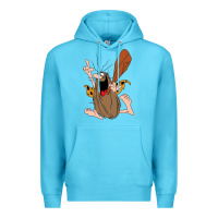 Ocean Blue newcaptain caveman Premium Hoodie - linhVisuals