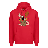 Red newcaptain caveman Premium Hoodie - linhVisuals