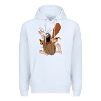White newcaptain caveman Premium Hoodie - linhVisuals