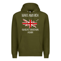 Army Green make america great britain again funny uk us Premium Hoodie - linhVisuals