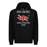 Black make america great britain again funny uk us Premium Hoodie - linhVisuals