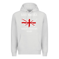 Dove Grey make america great britain again funny uk us Premium Hoodie - linhVisuals