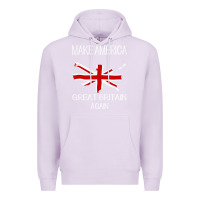 Lilac make america great britain again funny uk us Premium Hoodie - linhVisuals