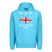 Ocean Blue make america great britain again funny uk us Premium Hoodie - linhVisuals
