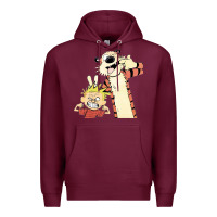 Burgundy calvin Premium Hoodie - linhVisuals