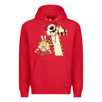 Red calvin Premium Hoodie - linhVisuals