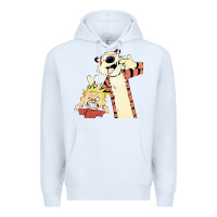 White calvin Premium Hoodie - linhVisuals