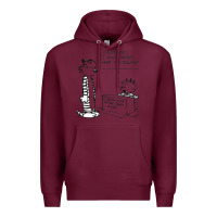 Burgundy calvin Premium Hoodie - linhVisuals