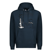 Navy calvin Premium Hoodie - linhVisuals