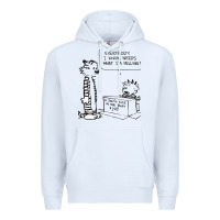 White calvin Premium Hoodie - linhVisuals