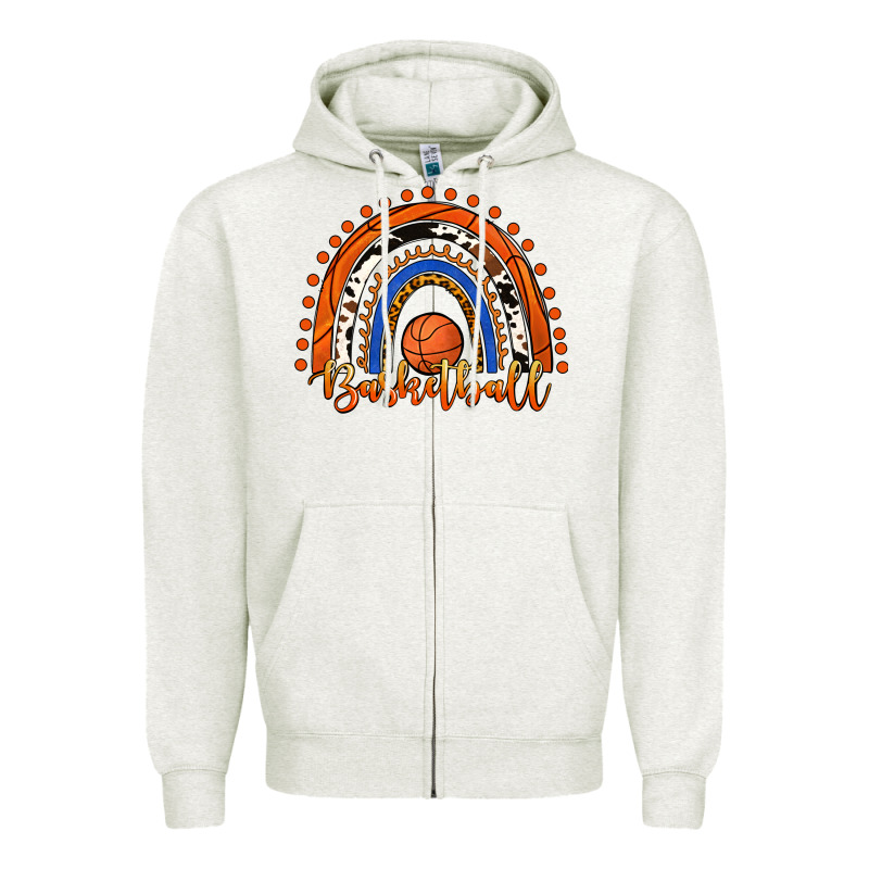 Basketball Rainbow Zipper Hoodie by RanaPortraitStore | Teevron