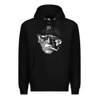 Black newcigarette smoking jim leyland Premium Hoodie - linhVisuals