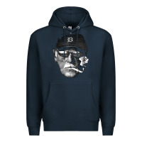 Navy newcigarette smoking jim leyland Premium Hoodie - linhVisuals