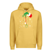 Antique Gold newchristmas grinch hand holding a stethoscope Premium Hoodie - linhVisuals