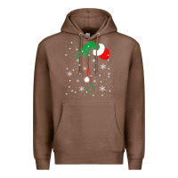 Chestnut newchristmas grinch hand holding a stethoscope Premium Hoodie - linhVisuals