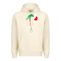 Sandshell newchristmas grinch hand holding a stethoscope Premium Hoodie - linhVisuals