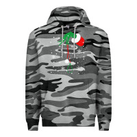 Slate Camo newchristmas grinch hand holding a stethoscope Premium Hoodie - linhVisuals