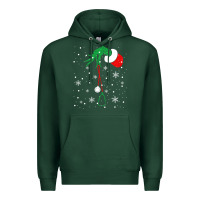 Sports Green newchristmas grinch hand holding a stethoscope Premium Hoodie - linhVisuals