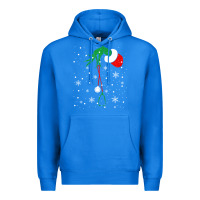 True Royal newchristmas grinch hand holding a stethoscope Premium Hoodie - linhVisuals