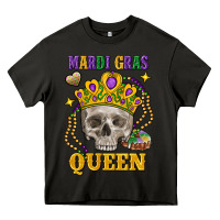 Asphalt skull mardi gras queen Heavy Core Tee - FaDigitalArtStudio