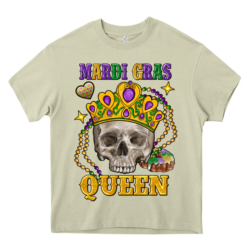 Skull Mardi Gras Queen Heavy Core Tee by FaDigitalArtStudio | Teevron