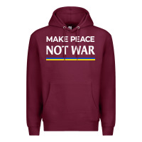 Burgundy make peace not war Premium Hoodie - linhVisuals