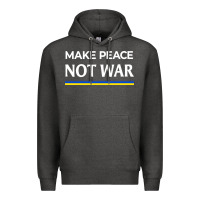 Charcoal Heather make peace not war Premium Hoodie - linhVisuals