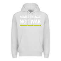 Dove Grey make peace not war Premium Hoodie - linhVisuals
