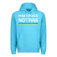 Ocean Blue make peace not war Premium Hoodie - linhVisuals