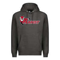 Charcoal Heather marist red foxes Premium Hoodie - linhVisuals