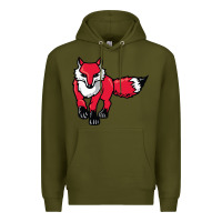 Army Green marist red foxes Premium Hoodie - linhVisuals