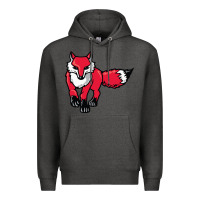 Charcoal Heather marist red foxes Premium Hoodie - linhVisuals