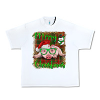 White merry christmas baby pig Urban Heavy Tee - RanaPortraitStore