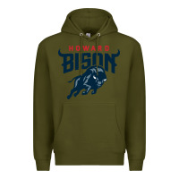 Army Green howard bison Premium Hoodie - linhVisuals