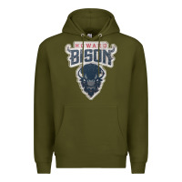 Army Green howard bison Premium Hoodie - linhVisuals