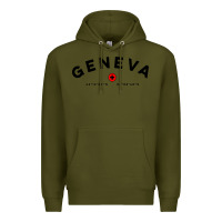 Army Green geneva switzerland clothing gifts and souvenirs Premium Hoodie - linhVisuals