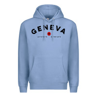 Colony Blue geneva switzerland clothing gifts and souvenirs Premium Hoodie - linhVisuals