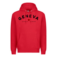 Red geneva switzerland clothing gifts and souvenirs Premium Hoodie - linhVisuals