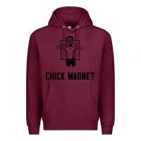 Burgundy chick magnet Premium Hoodie - linhVisuals