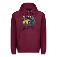 Burgundy Horror friends Premium Hoodie - linhVisuals