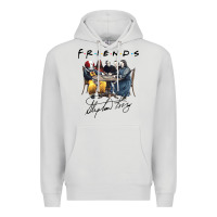 Dove Grey Horror friends Premium Hoodie - linhVisuals