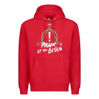 Red PANIC! AT THE DISCO Premium Hoodie - linhVisuals